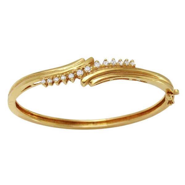 Natural 0.54 CTW Diamond Bracelet 14K Yellow Gold - REF-160W2H