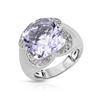 Image 1 : Natural 8.64 CTW Amethyst & Diamond Ring W=15MM 14K Gold - REF-93N6Y