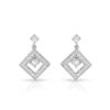 Image 1 : Natural 0.50 CTW Diamond Earrings 14K White Gold - REF-58F5M