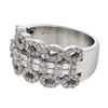 Image 1 : Natural 1.16 CTW Diamond & Baguette Ring 18K White Gold - REF-216F9M