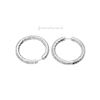Image 3 : 2.1 CTW White Round Diamond Hoop  Earring 14K White Gold - REF-263V6T