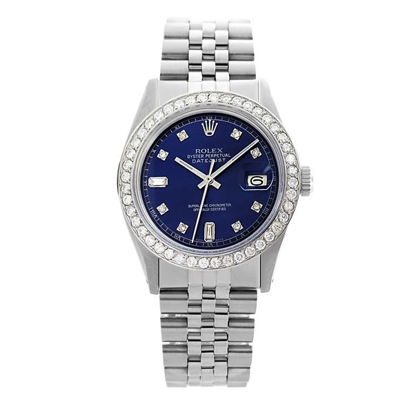 Rolex Pre-owned 36mm Mens Blue Dial Stainless Steel