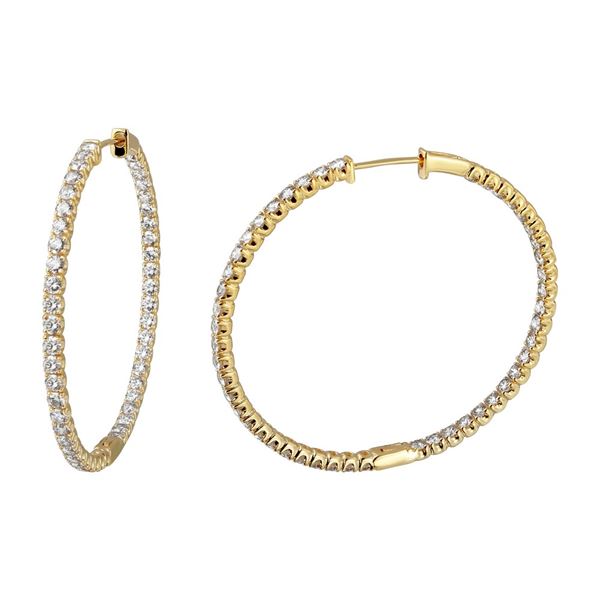 Natural 6.41 CTW Diamond Earrings 14K Yellow Gold - REF-590T4X