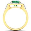 Image 2 : Natural 2.75 CTW Zambian Emerald & Diamond Ring 14K Yellow Gold - REF-130W5X