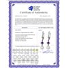 Image 2 : Genuine 5 ctw Pearl & Amethyst Earrings 14KT White Gold - REF-29M7T