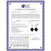 Image 2 : Genuine 31.15 ctw Black Spinel & Diamond Earrings 14KT Rose Gold - REF-48P9H