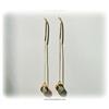 Diamond Earrings Yellow Gold Bevel Dangle Drop