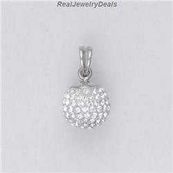 Swarovski Crystal Sterling Silver Ball Pendant