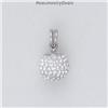 Swarovski Crystal Sterling Silver Ball Pendant