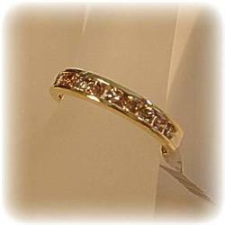 GOLD GENUINE CHOCOLATE DIAMOND RING 7.5 BAND