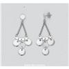 Image 2 : 2" Solid 14K White Gold Belly Dancer Earrings NEW