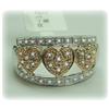 Image 1 : NEW WIDE HEARTS GENUINE DIAMOND RING 14K GOLD