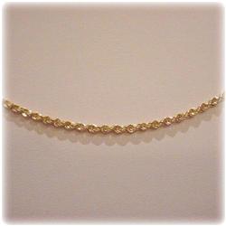 SOLID 14K Yellow GOLD 24  ROPE CHAIN 9G 3mm