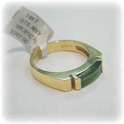 Genuine Tourmaline 14K Gold Ring Solid 6.5 NEW