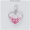 Crystal Heart Pendant Sterling Silver Swarovski BIG