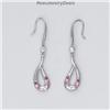 Image 2 : Swarovski Crystal Silver Dangle Drop Earrings Solid NEW