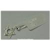 Star David Diamond 14K White Gold Pendant Charm