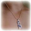 Amethyst Necklace Kitty Cat Sterling Silver NEW