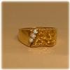 14K GOLD MENS GENUINE DIAMOND RING HEAVY Sz12