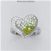 Swarovski Crystal Sterling Silver Ring Heart BIG