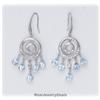 Genuine Blue Topaz Dangle Earrings Silver NEW
