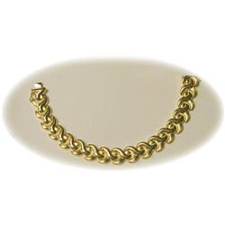 HEAVY BIG Solid 14K Gold Stampato Bracelet 21g