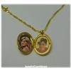 Image 2 : Solid 14K Yellow Gold Italian Locket Necklace Oval