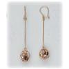 Image 1 : BIG Solid 14K Gold Drop Earrings 3 COLOR Tone