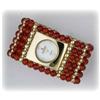 Genuine Mandarin Orange Garnet Bangle Watch Bracelet Gold New