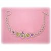 Sterling Silver Bracelet Peridot Amethyst REAL
