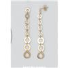 Image 1 : 2.5" 14K Gold Vintage Style Earrings DROP DANGLE