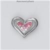 Swarovski Crystals Sterling Silver Heart Pendant Charm