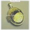 BIG SOLID 14K GOLD OVAL LOCKET ENGRAVED LINED