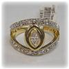 Image 4 : Big Evil Eye Diamond Ring Solid 14K Gold Sz 7