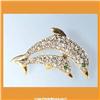 Image 1 : DOLPHINS MOTHER BABY BROOCH CRYSTAL SWAROVSKI