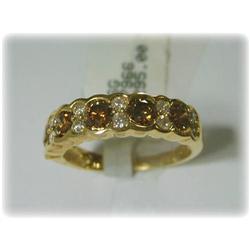Chocolate Diamond Band Ring 14K Gold 1 Carat Genuine