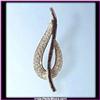 Image 1 : ART DECO PIN BROOCH GOLD SWAROVSKI CRYSTALS
