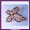 Image 1 : BUTTERFLY PIN BROOCH GOLD SWAROVSKI CRYSTALS