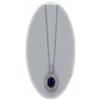 Image 1 : Solid Sterling Silver Iolite Diamond Necklace Genuine