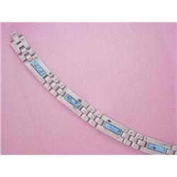 Stainless Steel Magnetic Turquoise Bracelet WIDE