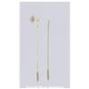 Image 2 : New 3" Solid 14K Gold Dangle Drop Earrings YG