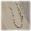 Image 2 : SOLID 14K WHITE GOLD 18" Fancy Bead Necklace Chain