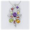 Image 2 : REAL Citrine Amethyst Peridot Garnet Necklace