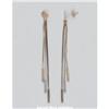 Image 1 : 3.5" Solid 14K Gold 3 Strand Earrings Dangle