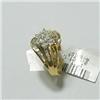 Image 3 : Genuine Diamond Ring Gold Flower Size 7 7.5 8 6