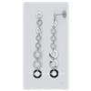Image 1 : 2.5" 14K Gold Retro Circle Drop Earrings Solid NEW