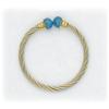 Image 1 : Stainless Steel Magnetic Turquoise Bracelet 2 Tone