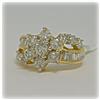 Image 2 : Genuine Diamond Ring Yellow Gold WIDE Floral
