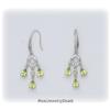 Image 2 : Genuine Peridot Dangle Earrings Silver SOLID