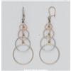 Image 1 : 3" Solid 14K Pink Gold Dangle Hoops Earrings NEW